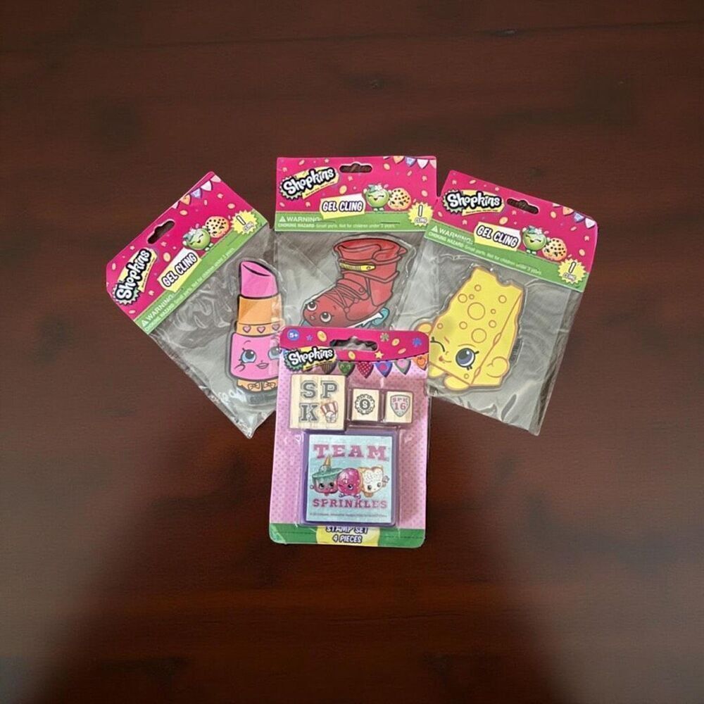 NIP Lot of Shopkins Stamps & Gel Clings